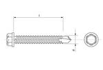 Šroub do plechu samovrtný se šestihrannou hlavou – 4,8 × 70 mm ZB