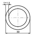 Trubka konstrukční 30 x 1,5 mm