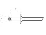 Nýt trhací 3 x 6 mm Al