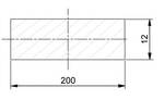 Plochá ocel široká 200 x 12 mm válcovaná