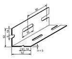 Profil L 52 x 52 x 3 mm děrovaný