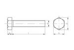 Šroub se šestihrannou hlavou a celým závitem ZN 8.8 – 24 × 80 mm