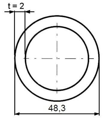 Trubka nerezová svařovaná 48,3 x 2 mm BRUS 240 AISI 304