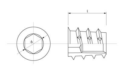 Matice závrtná s límcem M8 x 15 mm Zn