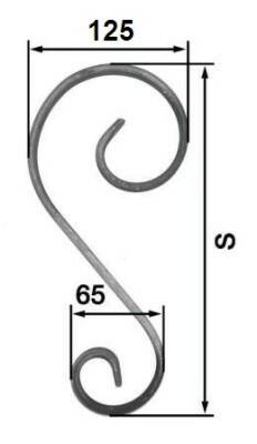 Segment ozdobný S1 230 mm 12 x 6 mm BPÚ