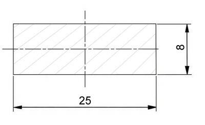 Plochá ocel 25 x 8 mm válcovaná